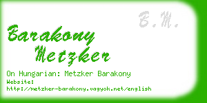 barakony metzker business card